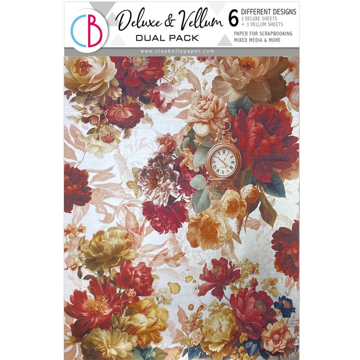 Ciao Bella Deluxe Paper Silver & Vellum Dual Pack A4 MIXED 6/Pkg Book Lover