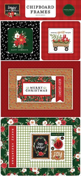 Carta Bella Happy Christmas Chipboard Frames