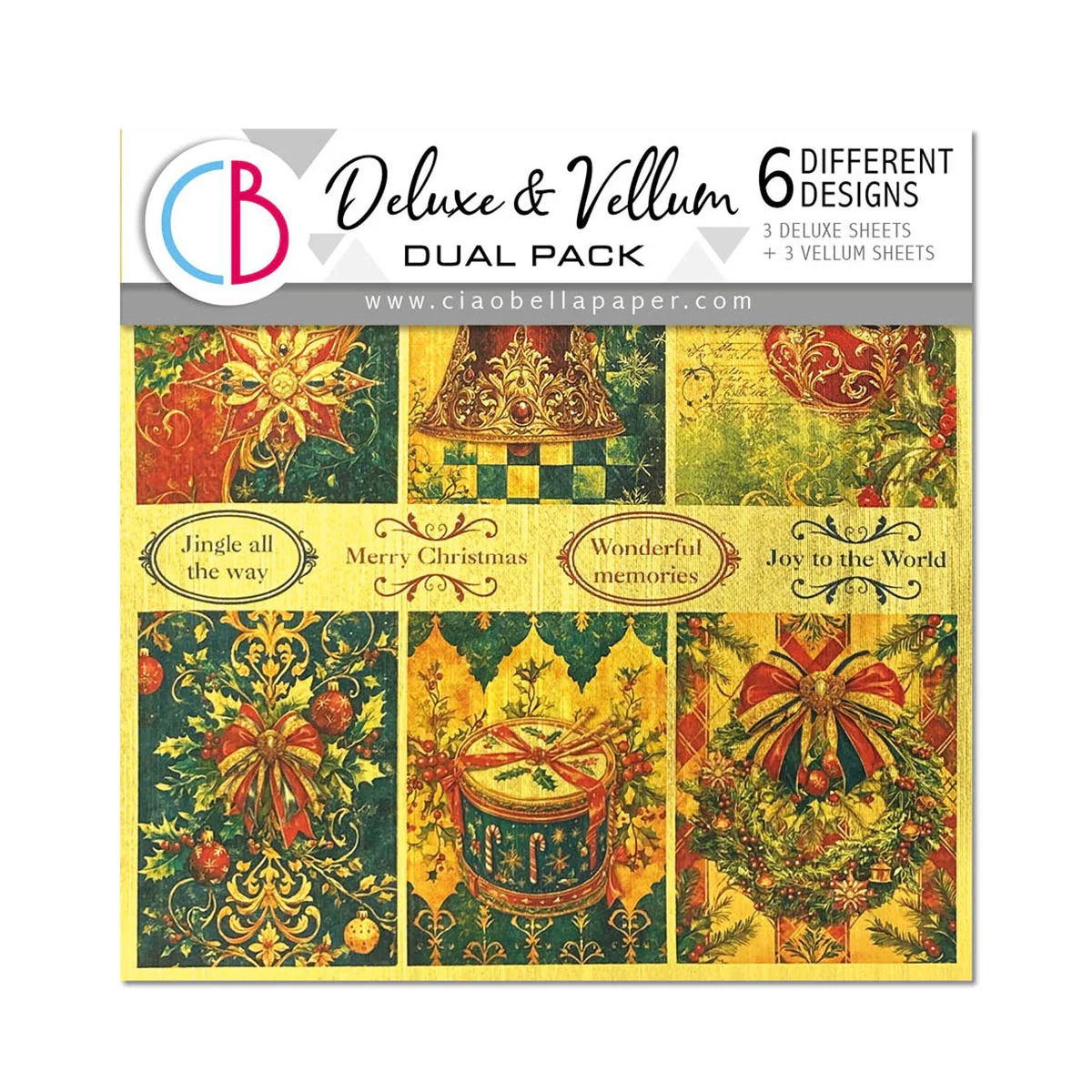 Ciao Bella Deluxe Paper Gold & Vellum Dual Pack MIXED 6/Pkg Toy Shop