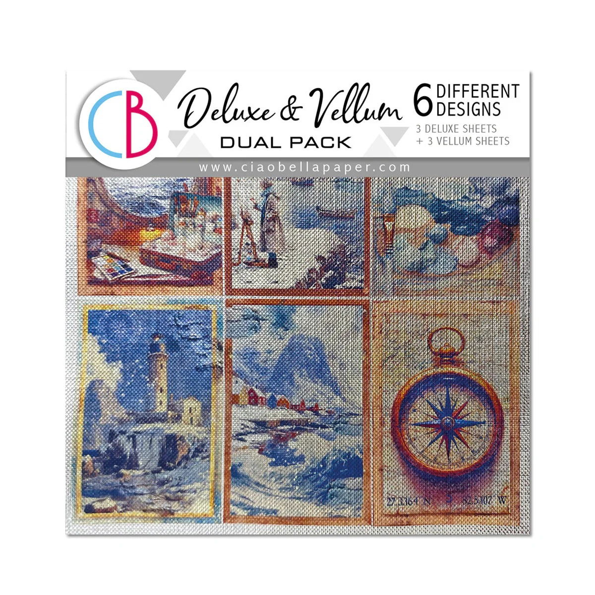 Ciao Bella Deluxe Paper Silver & Vellum Dual Pack 6x6 MIXED 6/Pkg An Artist Journey