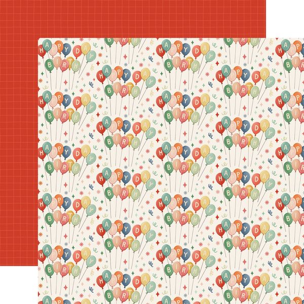 Carta Bella They Say It's Your Birthday Birthday Balloons 12x12 DS Patterned Paper (1 Sheet) (1 Sheet)