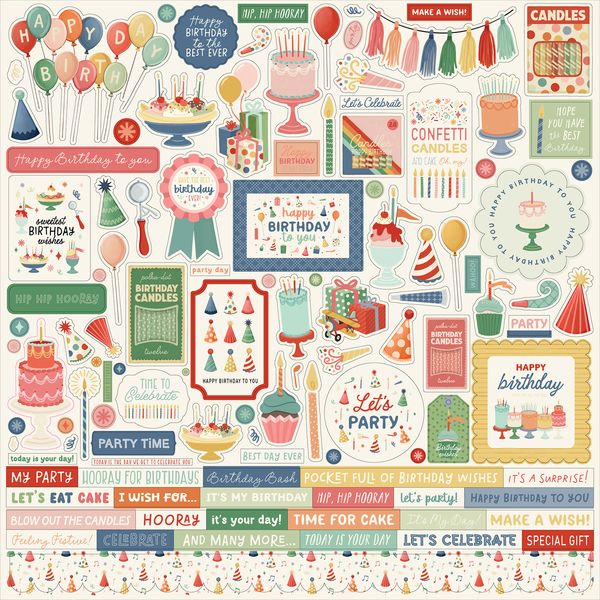 Carta Bella They Say It's Your Birthday Element Sticker