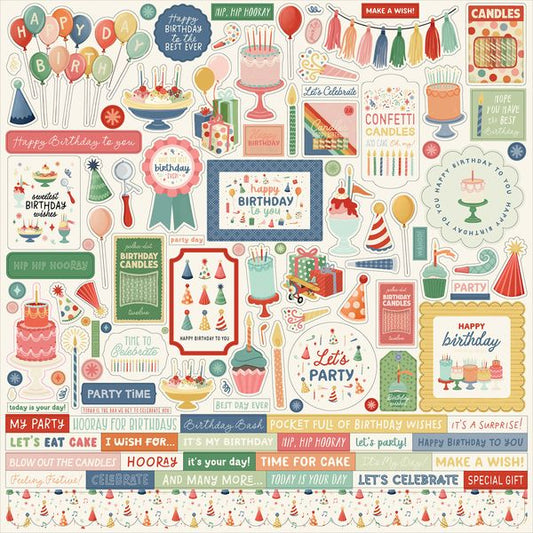 Carta Bella They Say It's Your Birthday Element Sticker