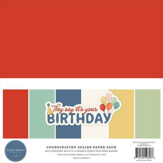 Carta Bella They Say It's Your Birthday Solids Kit
