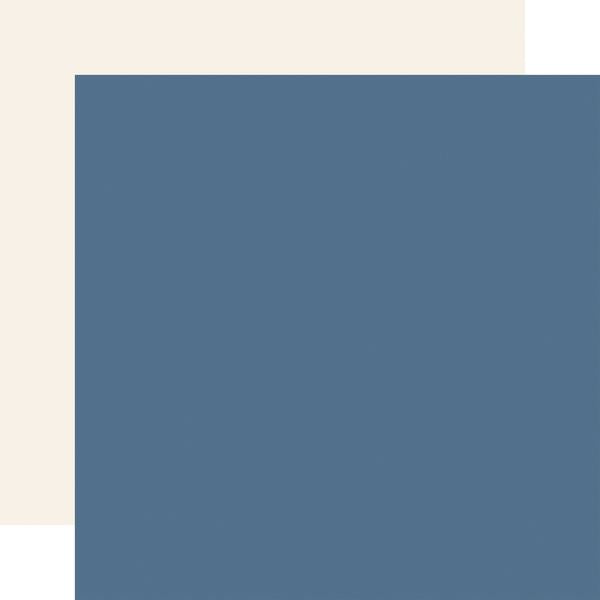 Carta Bella They Say It's Your Birthday: Navy / Cream 12x12 Coordinating Solid Paper (1 Sheet)