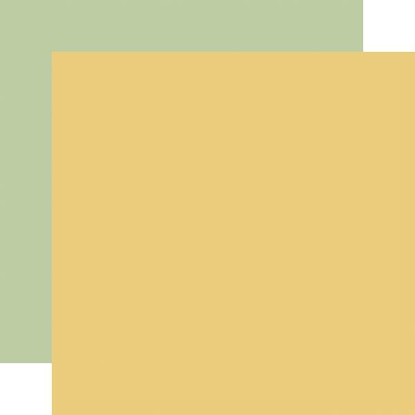 Carta Bella They Say It's Your Birthday: Yellow / Green 12x12 Coordinating Solid Paper (1 Sheet)