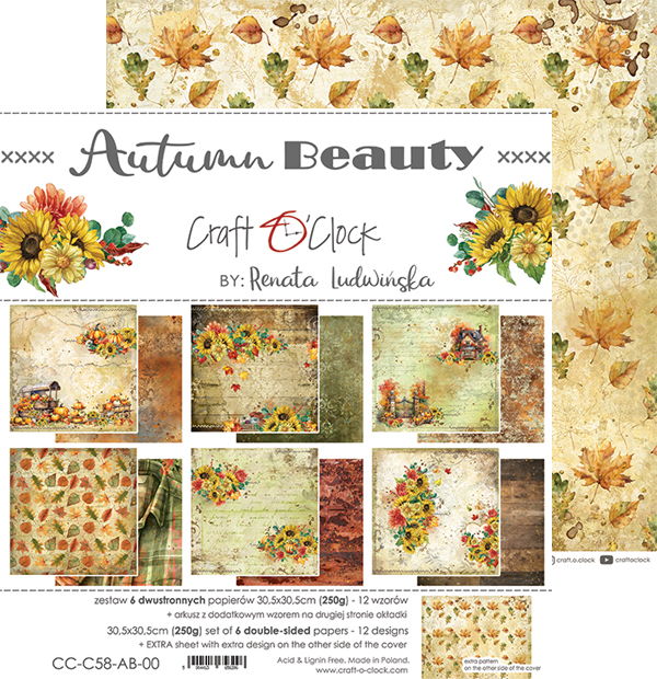 Craft-o-Clock  Autumn Beauty 12x12 Papers Set