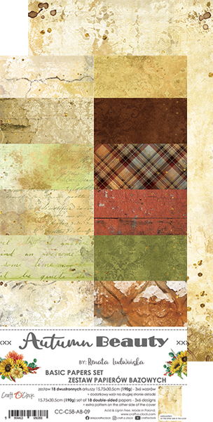 Craft-o-Clock  Autumn Beauty 6x12 Basic Papers Set