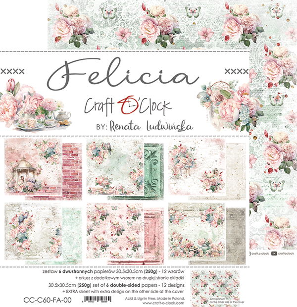 Craft-o-Clock  Felicia 12x12 Papers Set