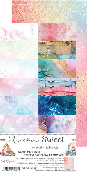 Craft-o-Clock  Unicorn Sweet  6x12 Basic Basic Papers Set
