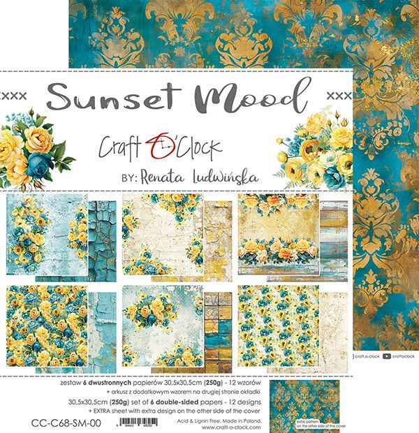 Craft-o-Clock Sunset Mood 12x12 Papers Set