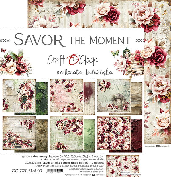 Craft-o-Clock Savor the Moment 12x12 Papers Set