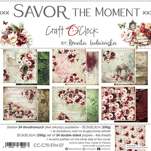 Craft-o-Clock Savor the Moment 8x8 Papers Set