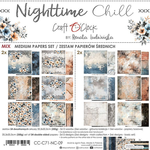Craft-o-Clock Nighttime Chill mix 8x8 pad