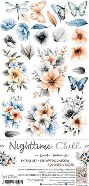 Craft-o-Clock Nighttime Chill extras set – flowers