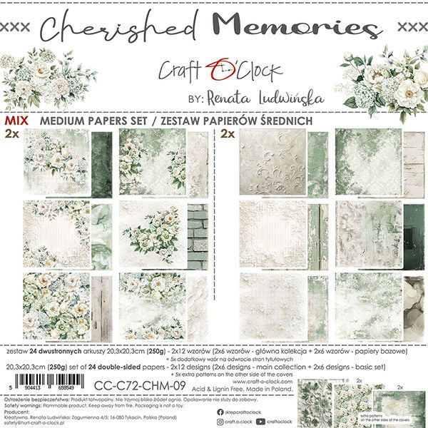 Craft-o-Clock Cherished Memories mix 8x8 pad