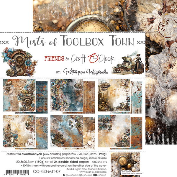 Craft-o-Clock  Mists of Toolbox Town 8x8 Papers Set