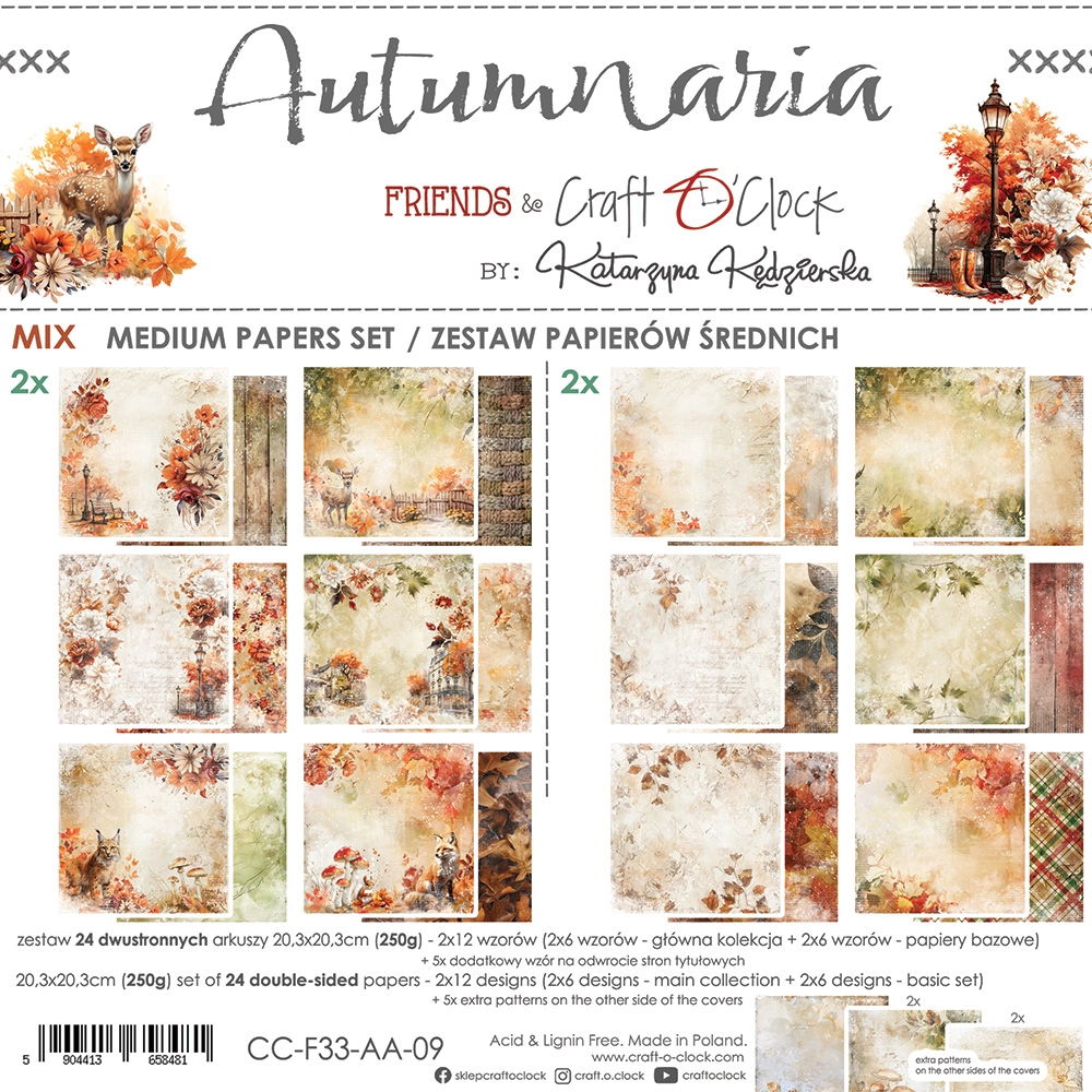 Craft-o-Clock  Autumnaria 8x8 Mix