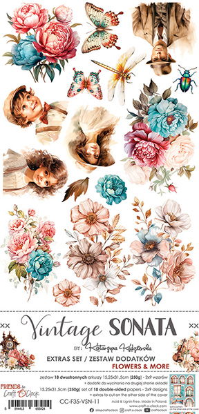 Craft-o-Clock Vintage Sonata extras set – flowers