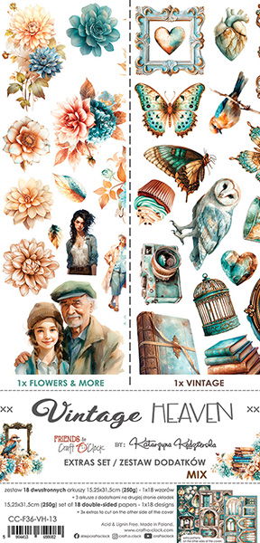 Craft-o-Clock Vintage Heaven extras set – mix