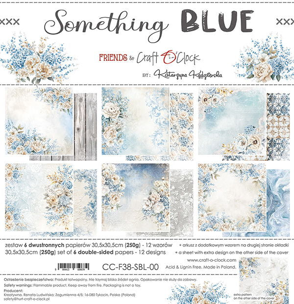 Craft-o-Clock Something Blue 12x12 Papers Set