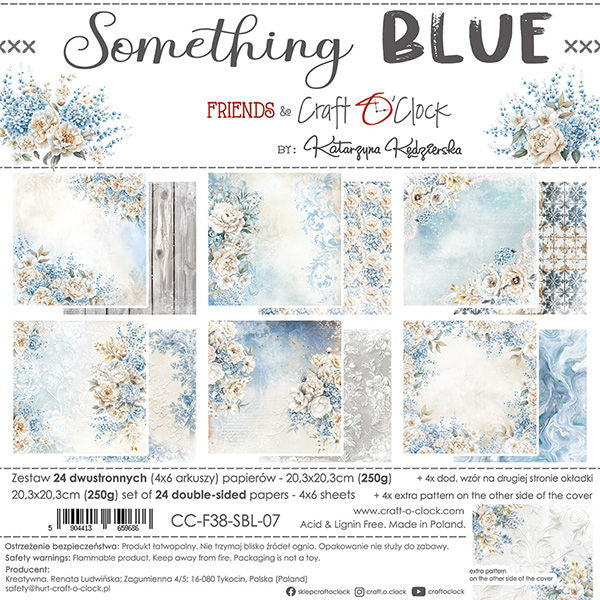 Craft-o-Clock Something Blue 8x8 Papers Set