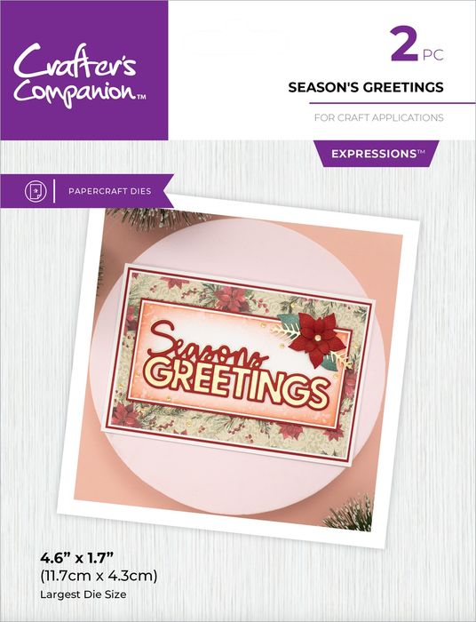 Crafter's Companion Metal Die Expression-Season's Greetings