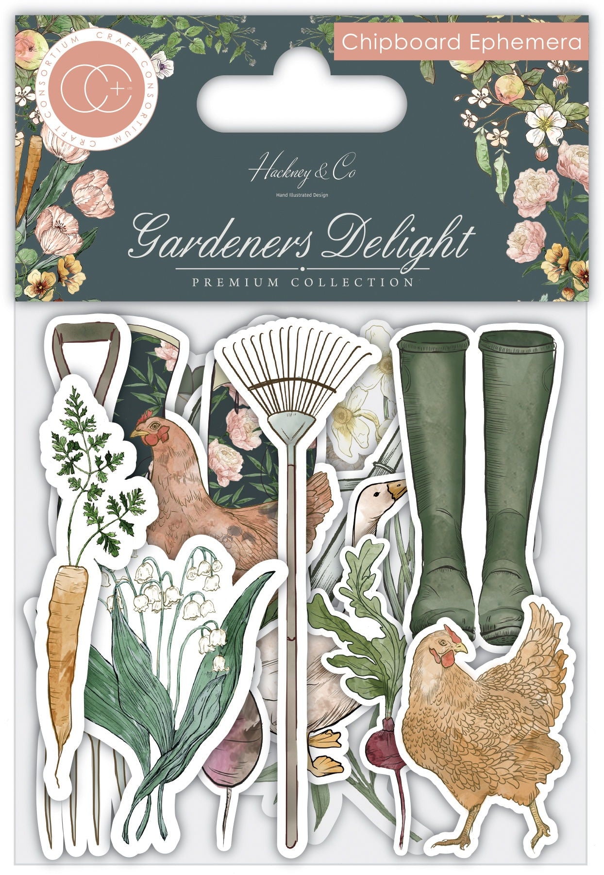 Craft Consortium Gardeners Delight Chipboard Ephemera