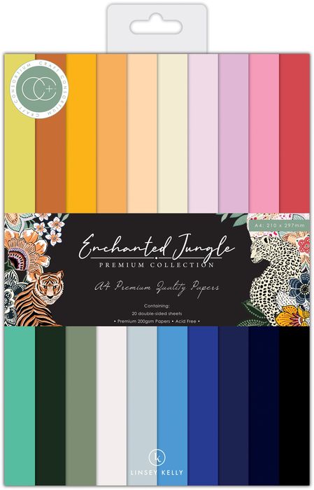Craft Consortium Double-Sided Paper Pad A4 20/Pkg-Enchanted Jungle