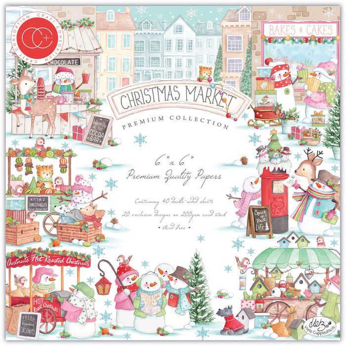 Craft Consortium Double-Sided Paper Pad 6"X6" 40/Pkg-Christmas Market
