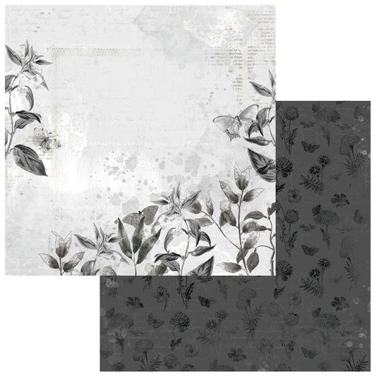 49 and Market Color Swatch: Charcoal #1 12"X12" Double-Sided Cardstock