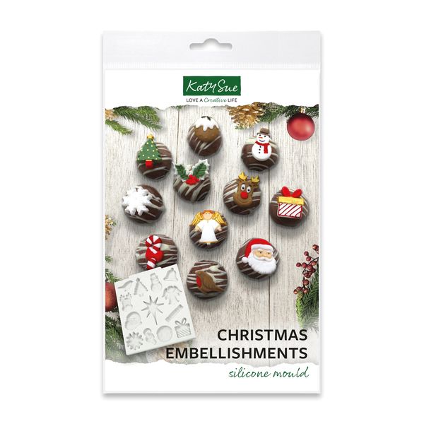 Katy Sue Christmas Embellishments Silicone Mould