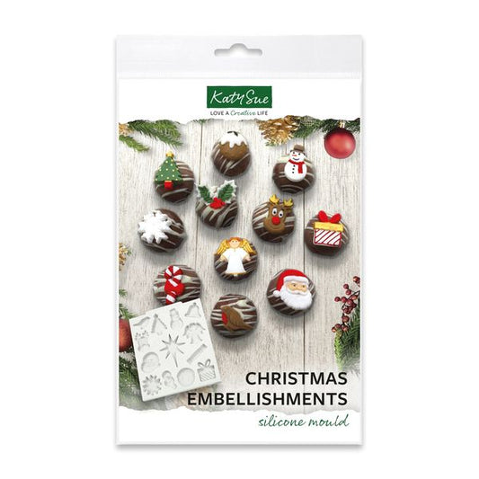 Katy Sue Christmas Embellishments Silicone Mould