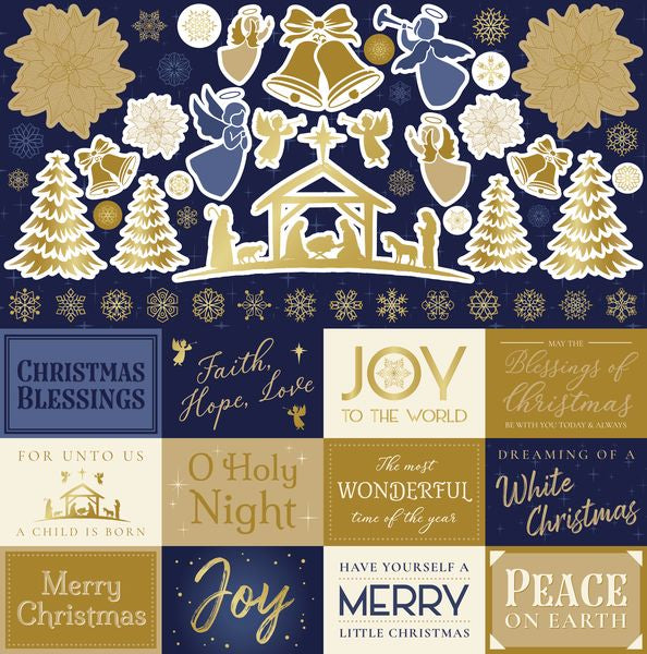 Reminisce Christmas Blessings12x12 Sticker
