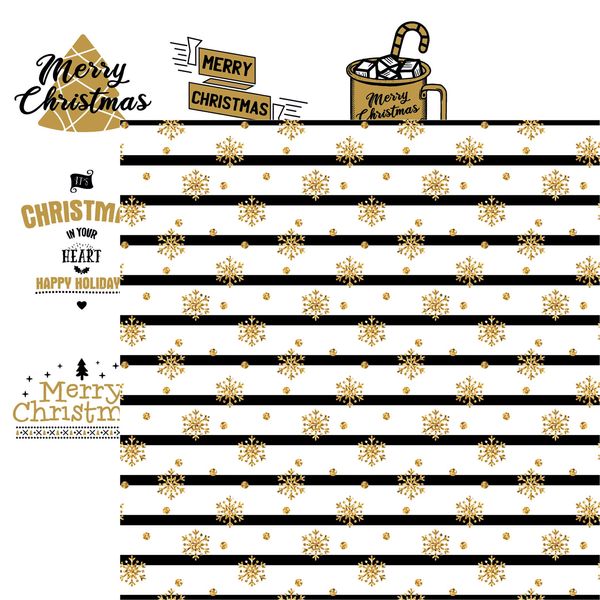 Reminisce Christmas Greetings: Snowflakes DS Paper (1 Sheet)