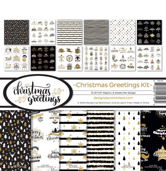 Reminisce Christmas Greetings Collection Kit