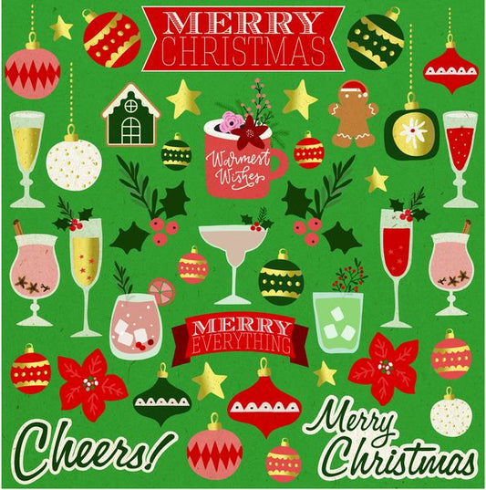 Reminisce Christmas Wishes 12X12 Sticker