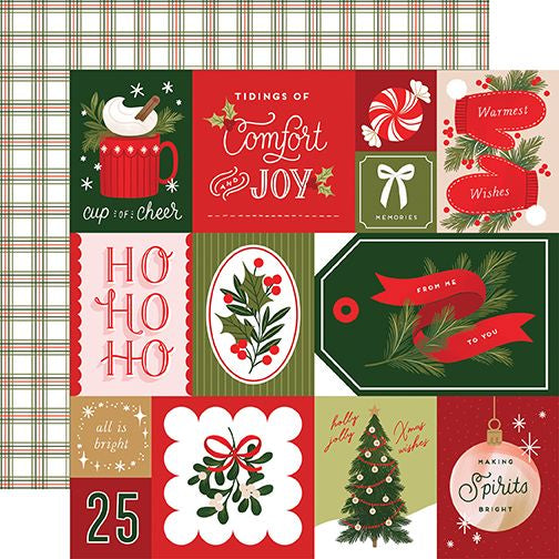 Christmas Joy Double-Sided Cardstock 12"X12"-Multi Journaling Cards