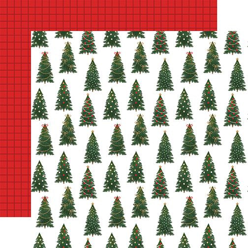 Echo Park Christmas Joy: Tidy Trimmed Trees DS Paper
