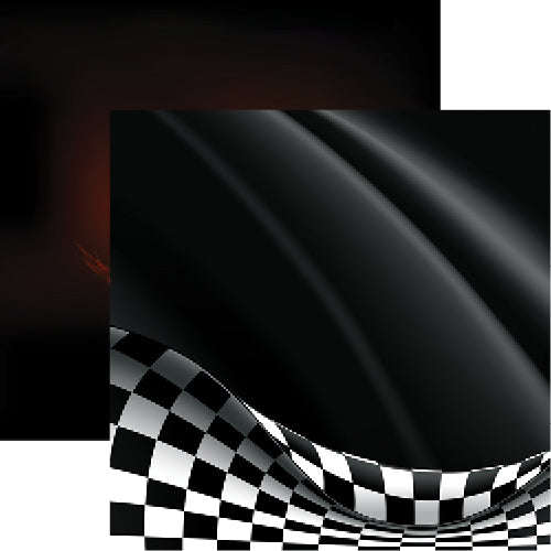 Reminisce Checkered Flag:  Let's Go Racin DS Paper (1 Sheet)