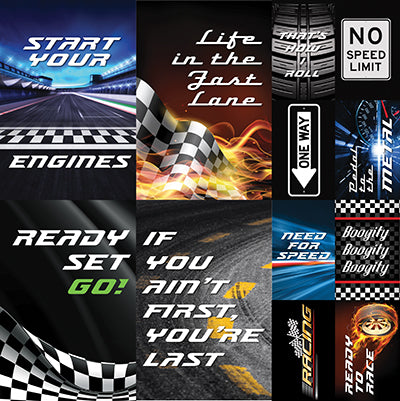 Reminisce Checkered Flag: Poster Stickers