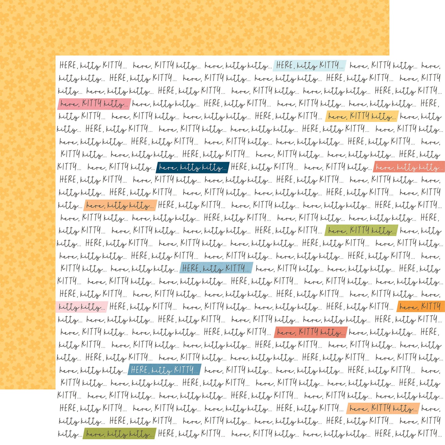 Echo Park Cat Lover: Here Kitty Kitty DS Paper (1 Sheet)