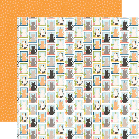 Echo Park Cat Lover: Cats In The Window DS Paper (1 Sheet)