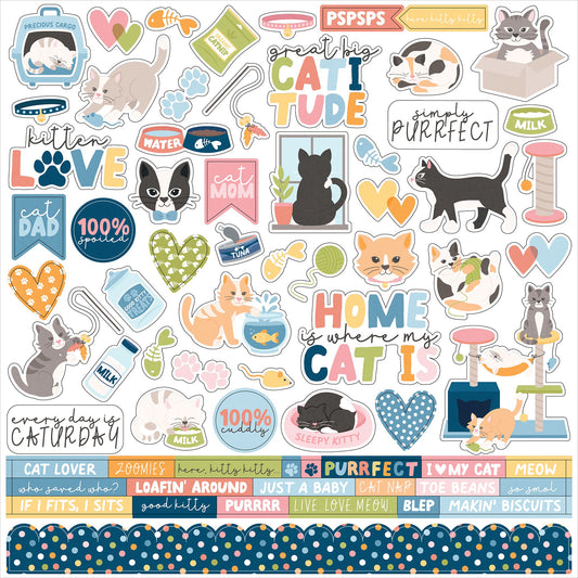 Echo Park Cat Lover Element Sticker