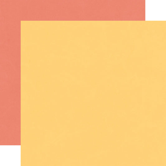 Echo Park Cat Lover: Yellow / Pink 12x12 Coordinating Solid DS Paper (1 Sheet)