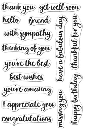 Hero Arts Friendly Messages Clear Stamp Set