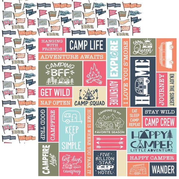 Reminisce Camping Life: Adventure Awaits DS Paper (1 Sheet)