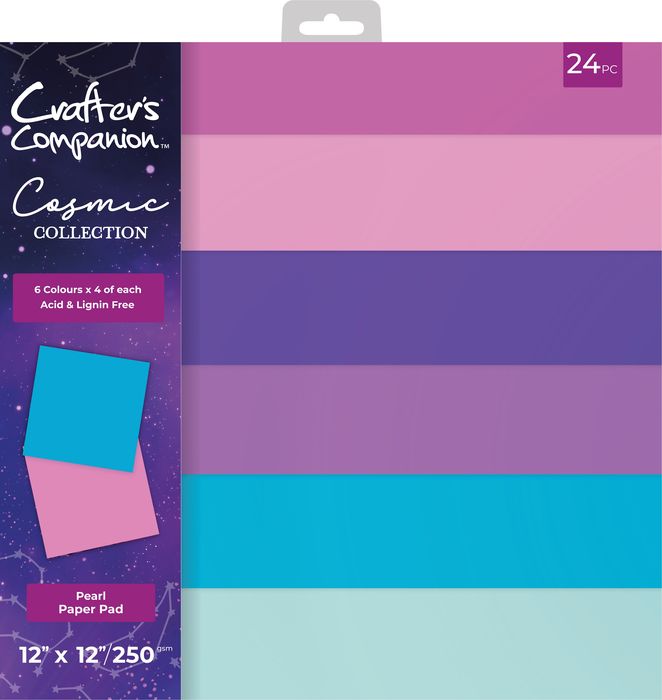 Crafter's Companion Cosmic Paper Pad 12"X12"-Pearl