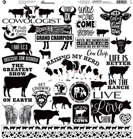 Reminisce Holy Cow 12x12 Sticker