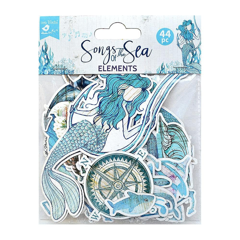 Little Birdie Ephemera Embellishment 44/Pkg-Song Of The Sea